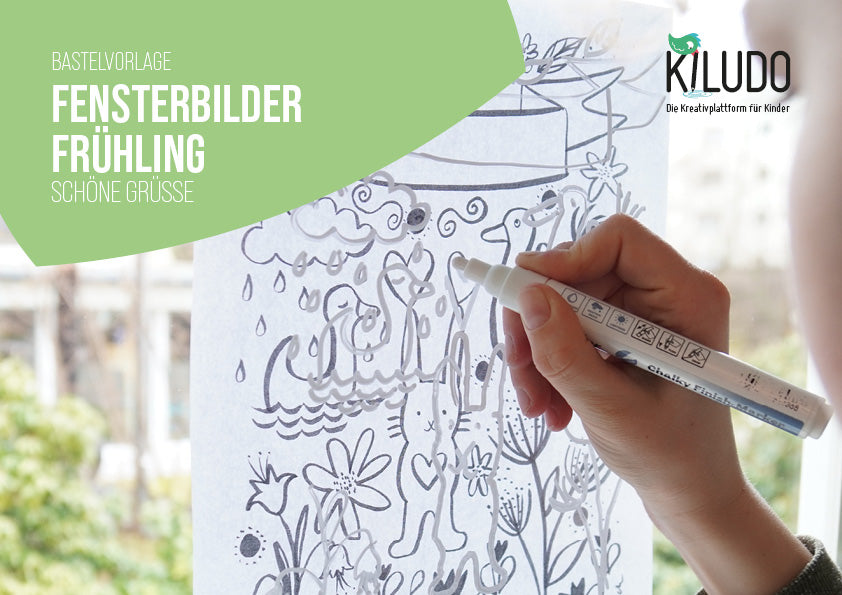 Bastelvorlage «Fensterbilder für Frühling und Ostern»