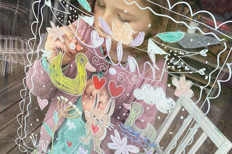 Bastelvorlage «Fensterbilder für Frühling und Ostern»